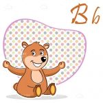 Happy Bear with the Letter B